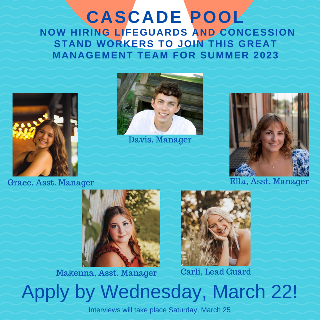 City of Cascade - Cascade Swimming Pool Openings