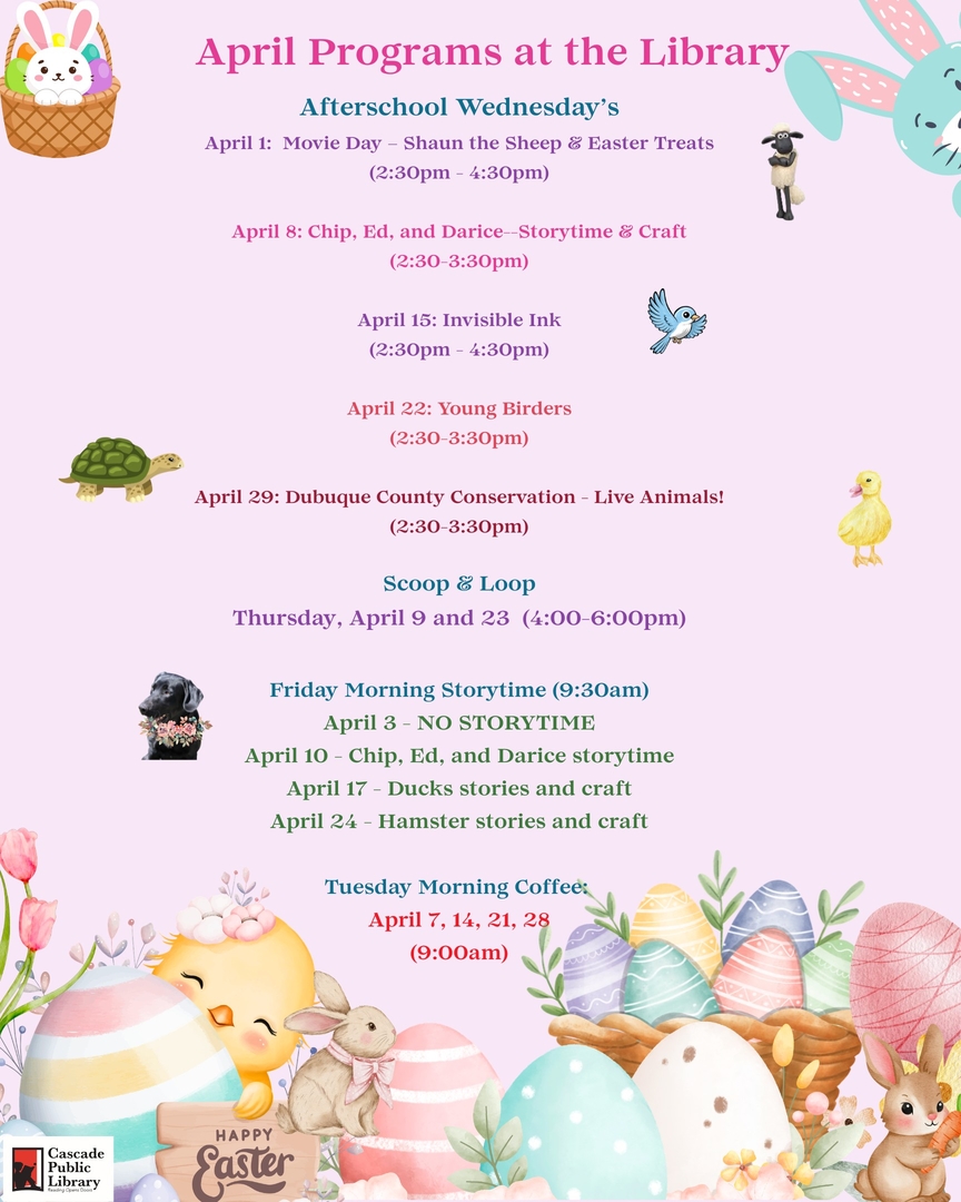 April 2026 Library Programs