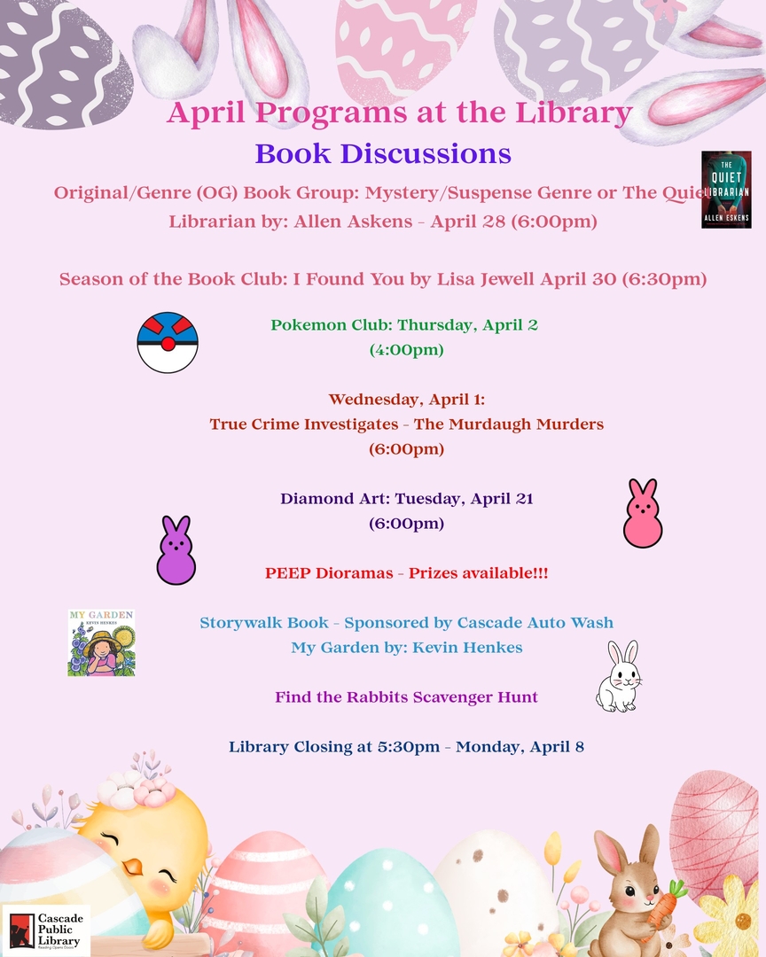 April 2026 Library Programs