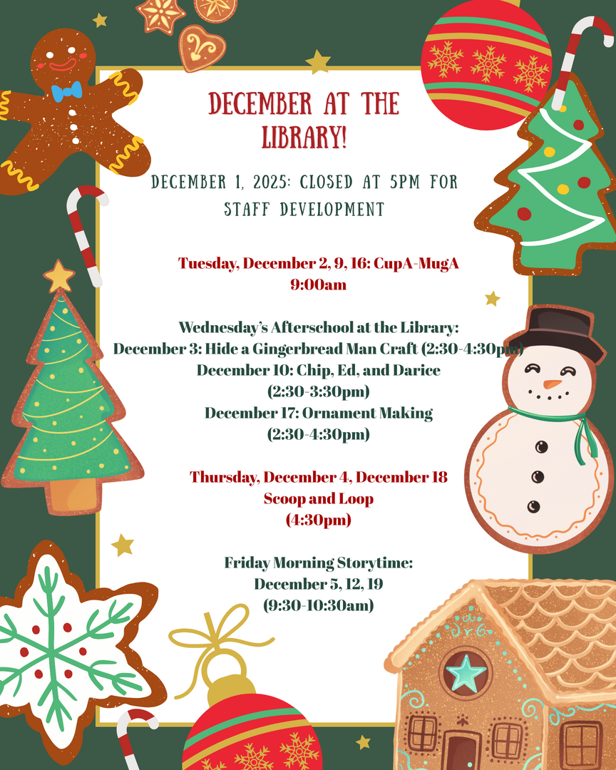 December 2025 Library Programs page 1