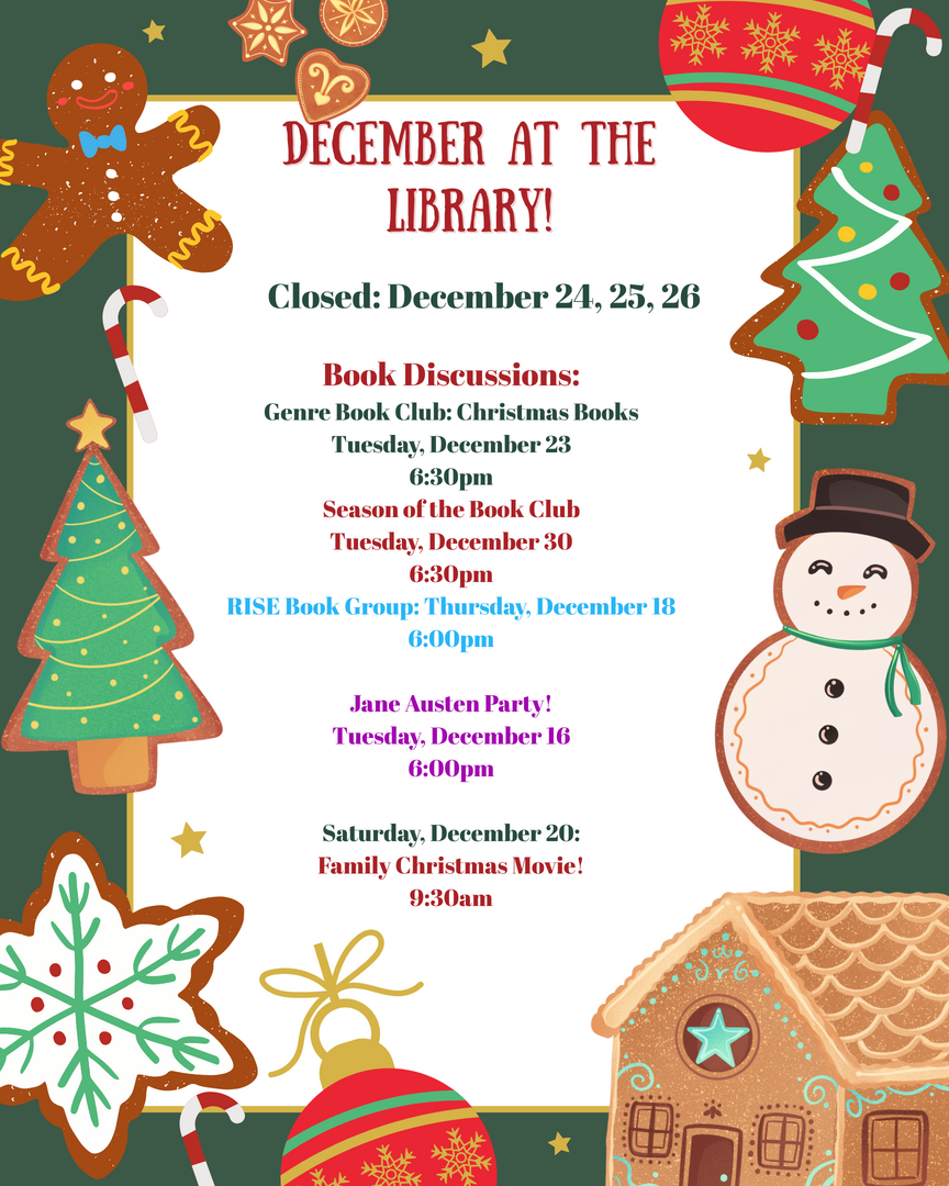December 2025 Library Programs page 2