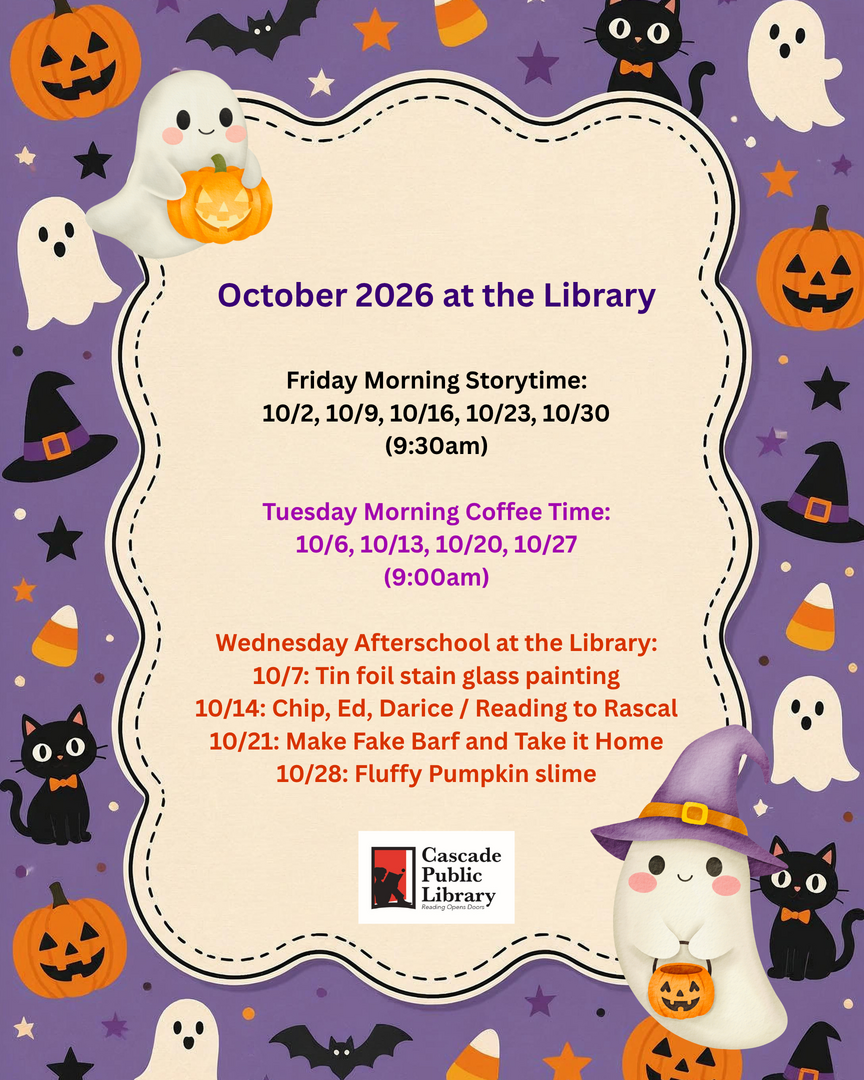 October 2026 Library Programs page 2